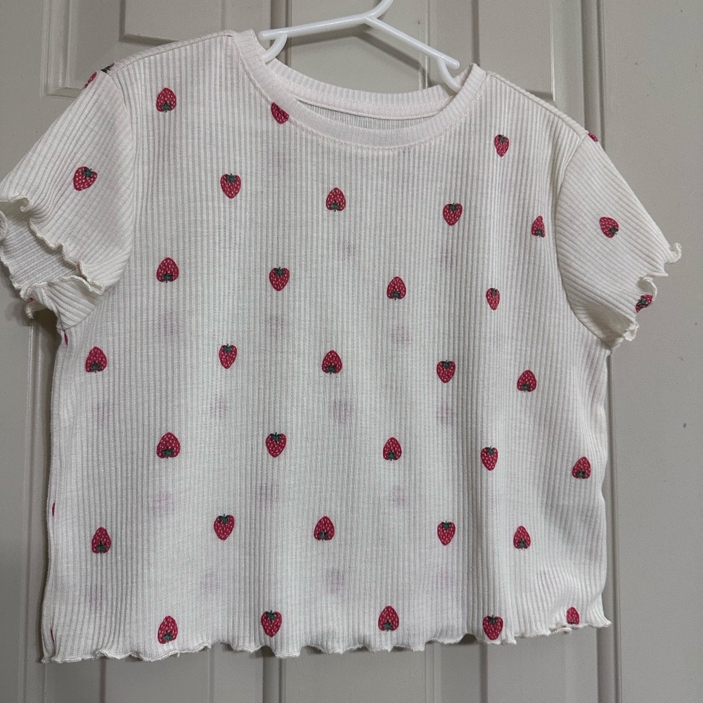 Ribbed Strawberry Pajamas